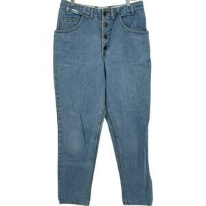 VTG 80s women's GUESS Georges Marciano button‎ fly high waisted denim mom jeans